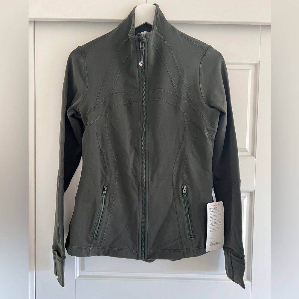 Lululemon Define Jacket Gator Hunter Green Size 8 NWT